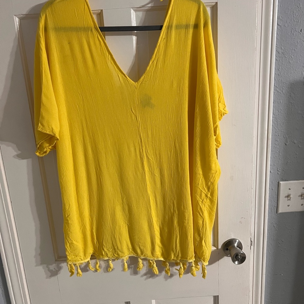 ASOS Bright Yellow Textured Top